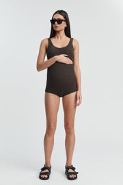 Designer Maternity Swimwear (Chocolate) 