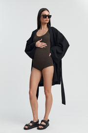 Designer Maternity Swimwear (Chocolate) 8