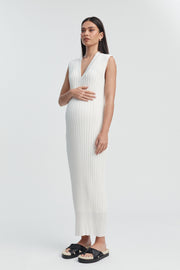 Designer V Neck Luxury Maternity Dress 3