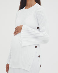 Luxury Maternity Top (White) 5