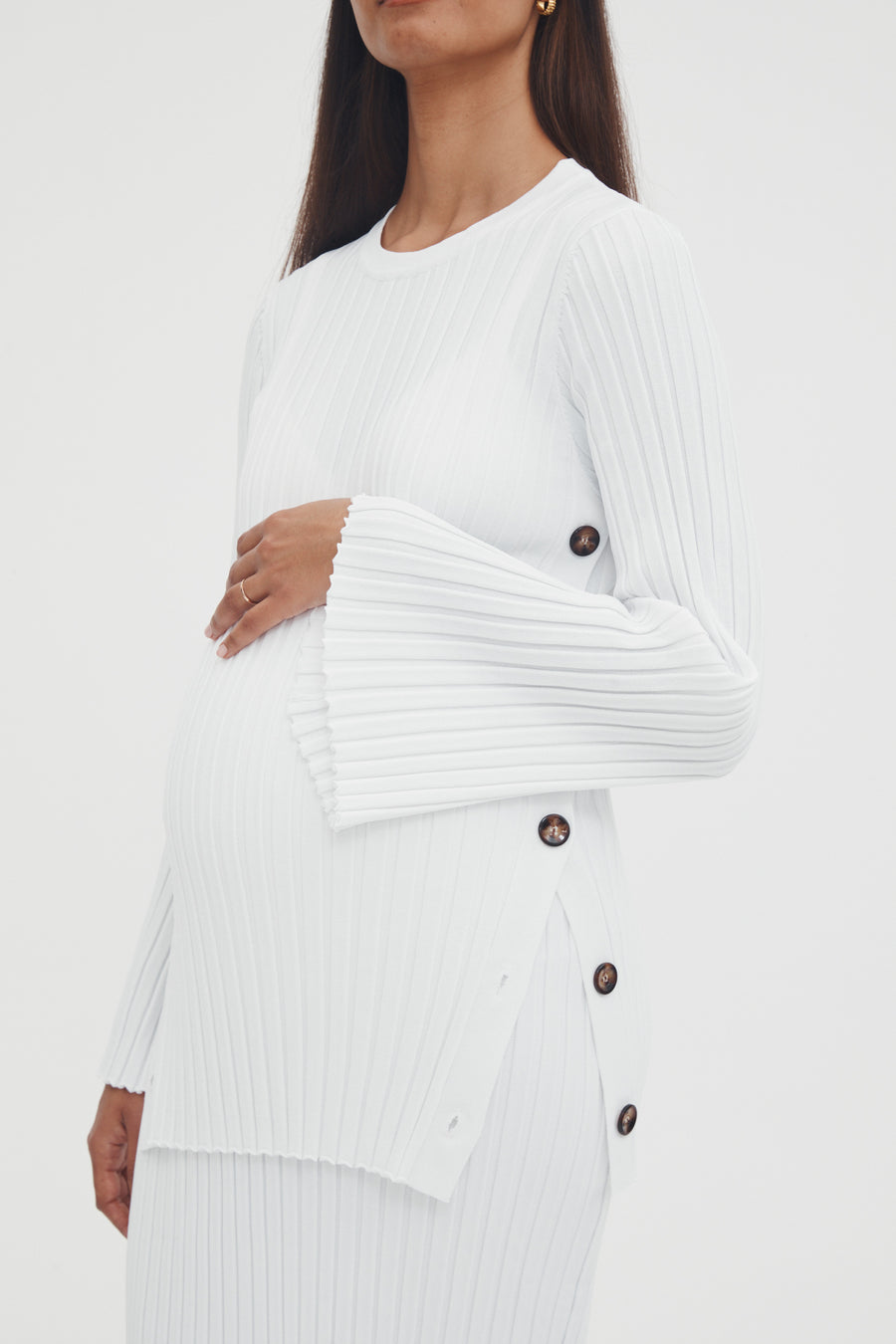 Luxury Maternity Top (White) 5