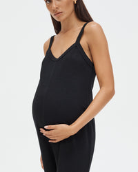 Designer Maternity Jumpsuit (Black) 2