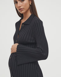 Luxury Maternity Mini Dress (Black) 1