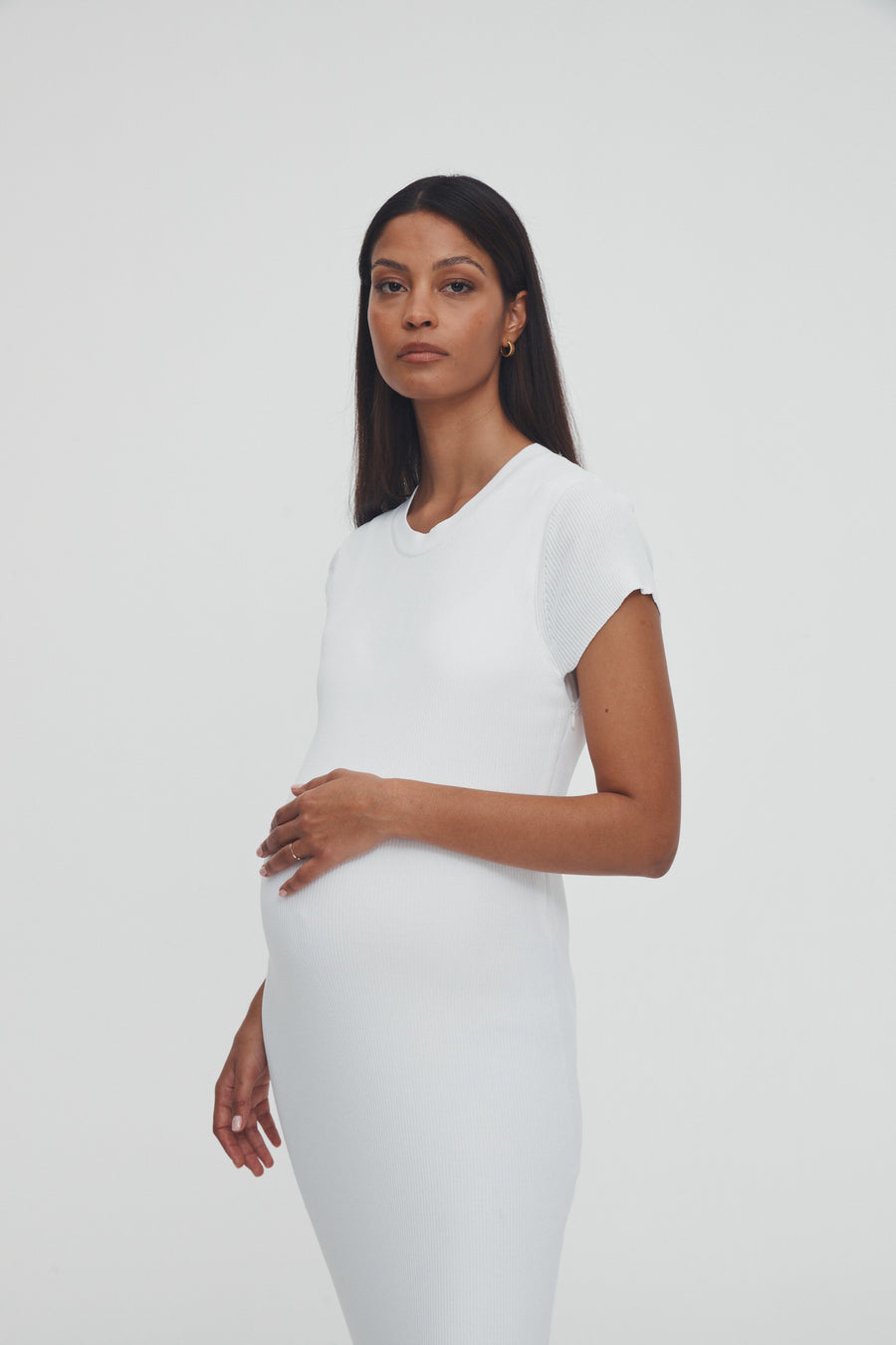 Stylish Babyshower Dress (White) 4