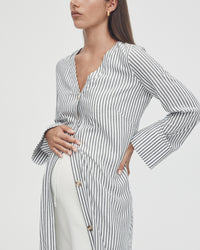 Stripe Maternity Shirtdress 2