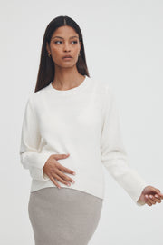 Maternity Ribbed Split Skirt (Taupe Marle) 4