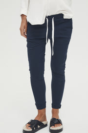 Stretchy Maternity Joggers (Navy) 1