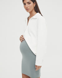 Organic Cotton Maternity Skirt (Khaki) 4