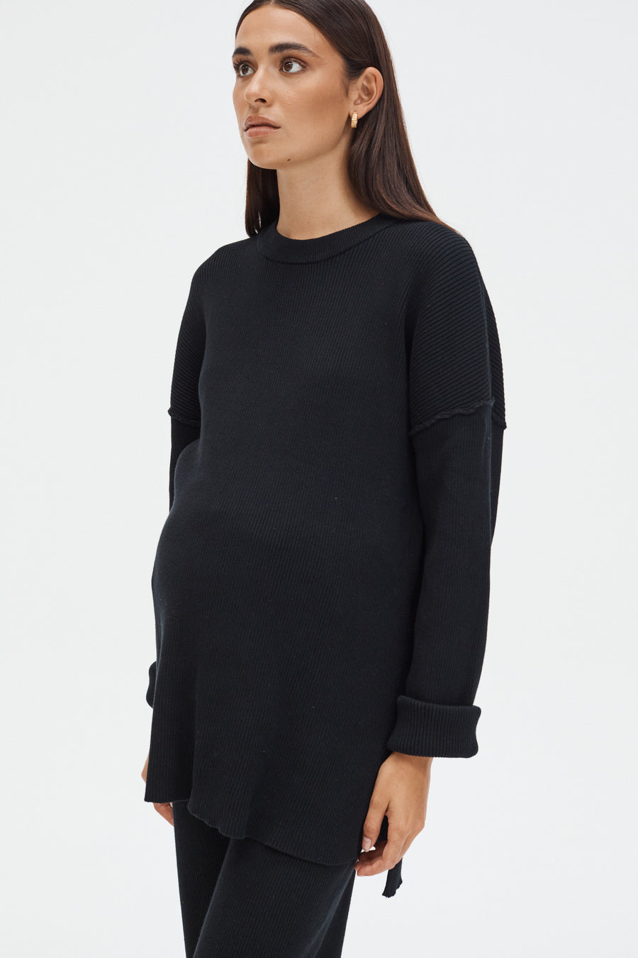Designer Maternity Jumper (Black) 4
