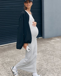 Double Layer Maternity Tank Dress (Grey/White) 1