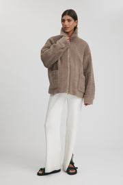 Grace Split Hem Pant (Ivory)