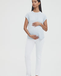 Maternity Cable Knit Top (Powder) 3