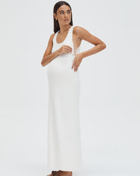 Stylish Baby Shower Dress (White) 4