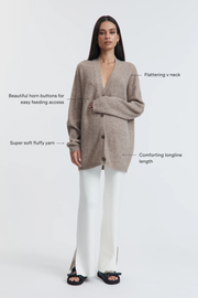 Fluffy Cardigan (Fawn) - LÉGOE HERITAGE