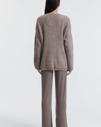 Fluffy Maternity Jumper (Cacao) 10