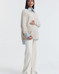 Fluffy Maternity Jumper (Sand) 6