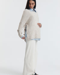 Fluffy Maternity Jumper (Sand) 9