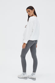 Comfy Maternity Yoga Legging (Dark Grey) 3
