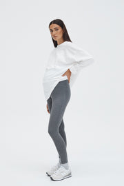 Comfy Maternity Yoga Legging (Dark Grey) 4