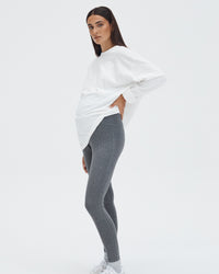 Comfy Maternity Yoga Legging (Dark Grey) 4