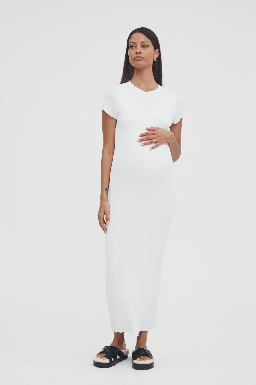 Stylish Babyshower Dress (White) 5