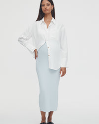 Maternity Linen Shirt (White) 4