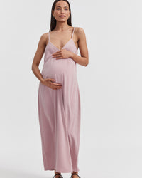 Pink Maternity Slip Dress 5