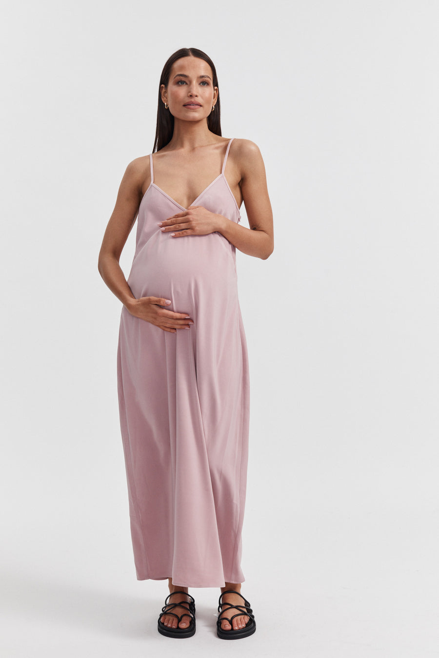 Pink Maternity Slip Dress 5