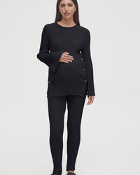 Luxury Maternity Top (Black) 4