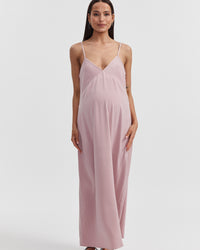 Pink Maternity Slip Dress 3