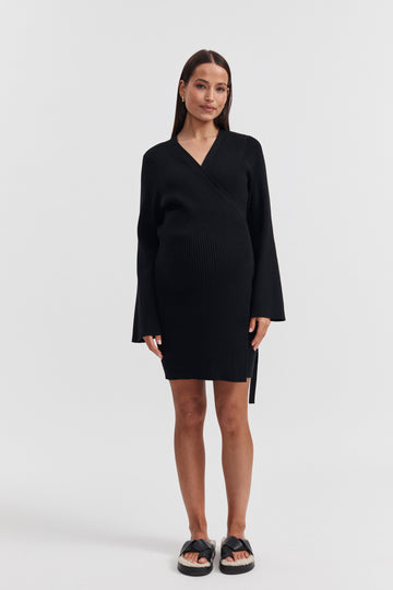 Grace Knit Wrap Dress