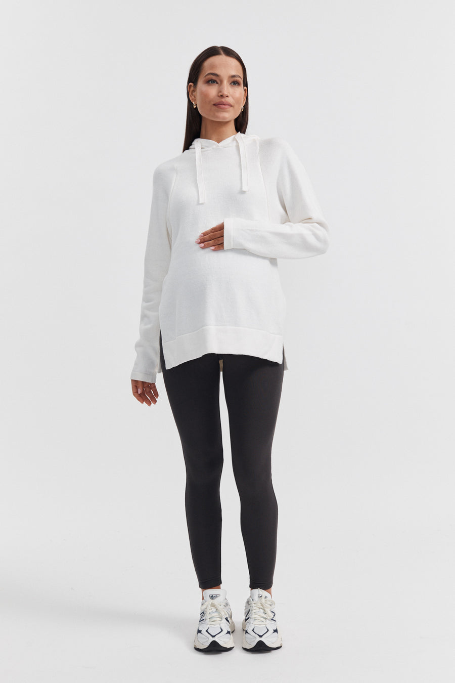 Maternity & Nursing Hoodie (White) 1