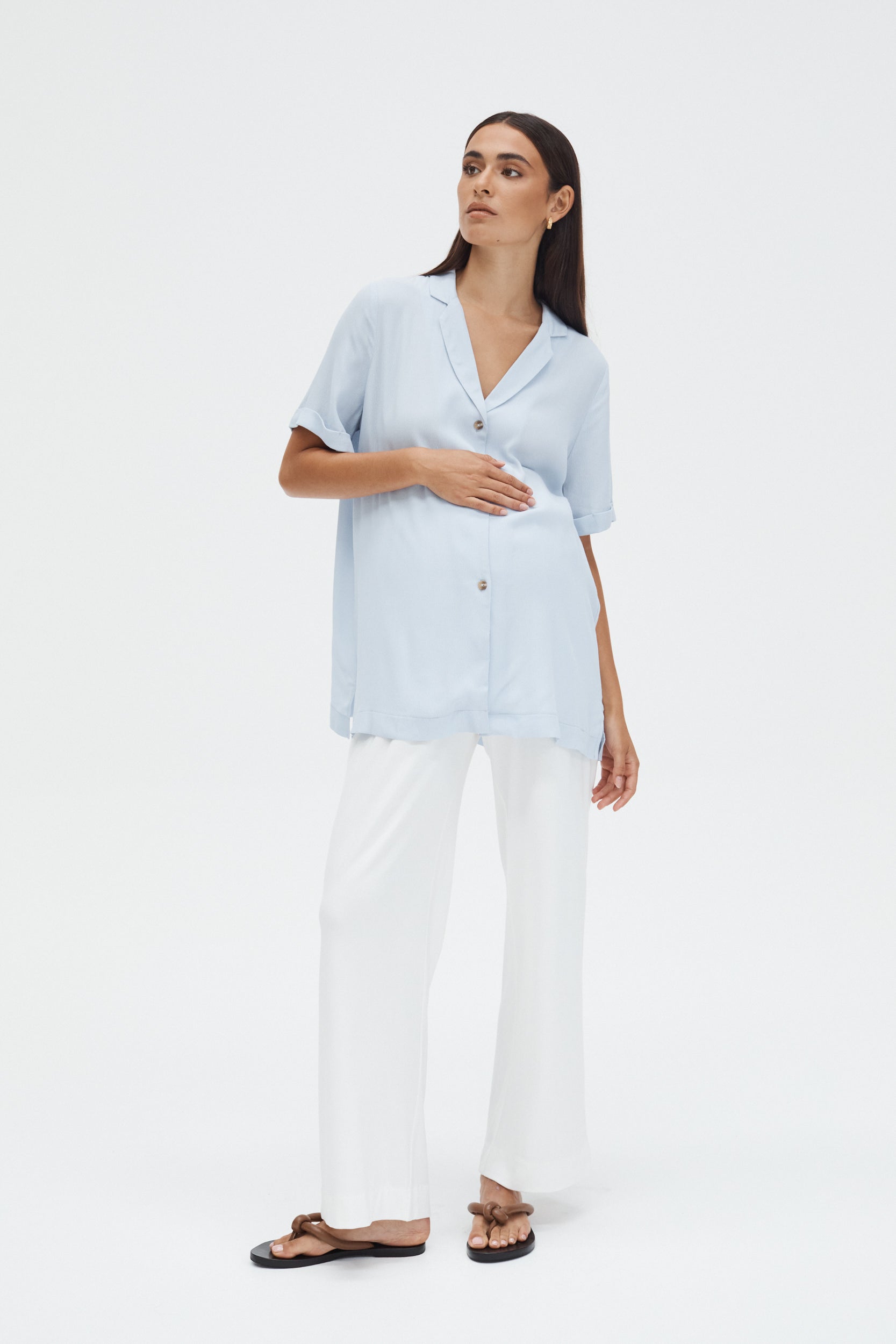 The Most Comfortable Maternity Pants Ever (White) LÉGOE HERITAGE