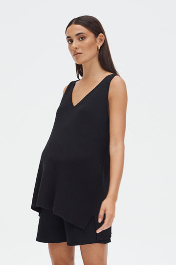 Stylish Maternity Shorts (Black) 1