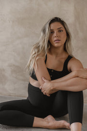 Maternity Sports Crop (Black) 2