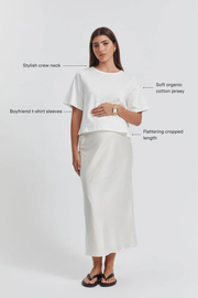 Gigi SS Organic Cotton Cropped Tee - LÉGOE HERITAGE