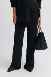 Henri Maternity Crepe Knit Pant (Black) 1