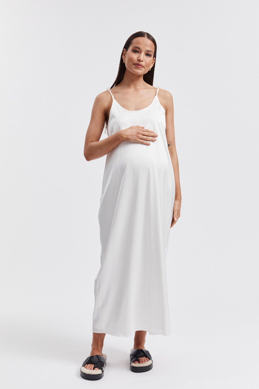 Ivory Maternity Slip Dress 6