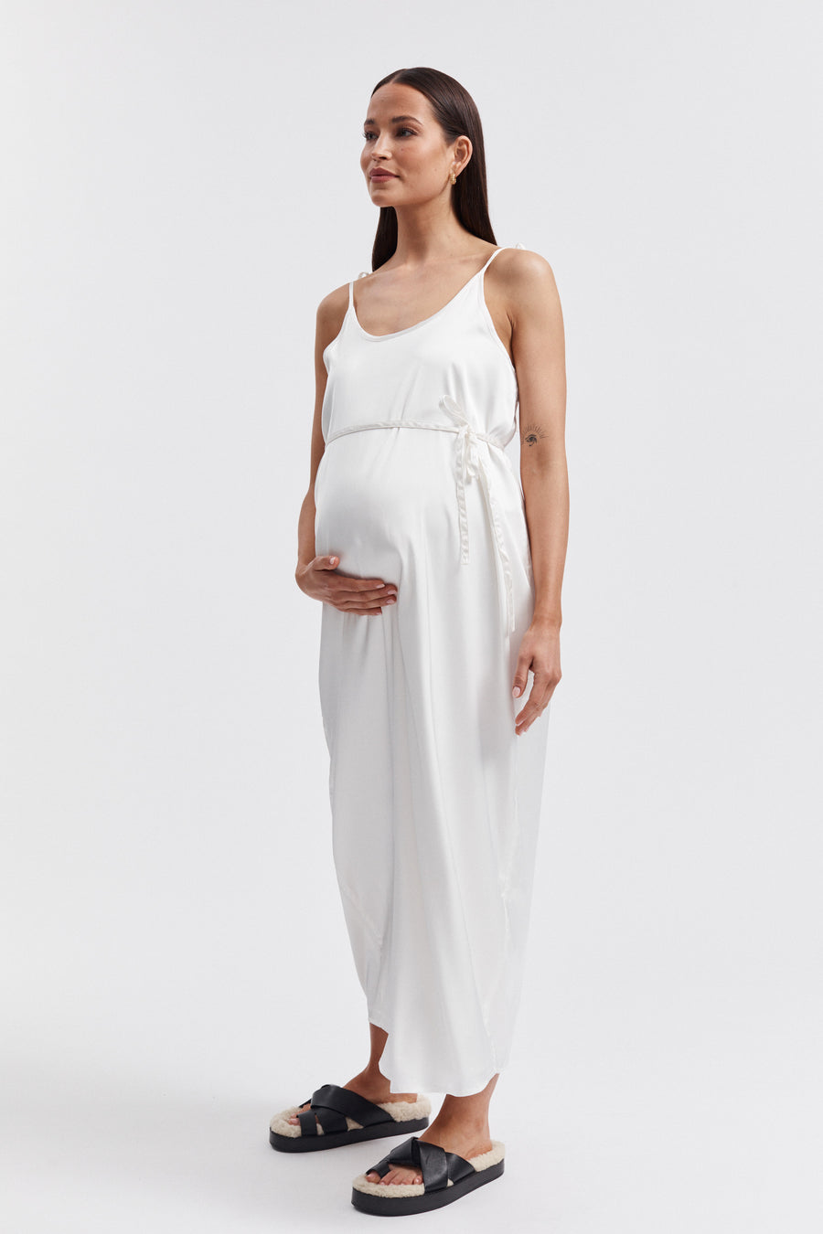 Ivory Maternity Slip Dress 8