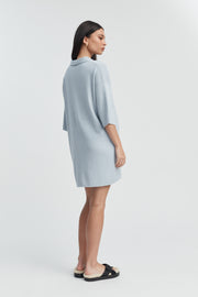 Kimono Knit Dress (Mineral Blue) 5