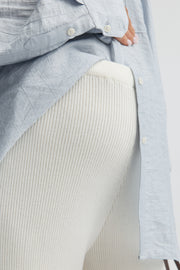 Knit Split Hem Pant II (Ivory)