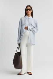 Knit Split Hem Pant II (Ivory)