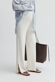 Knit Split Hem Pant II (Ivory)