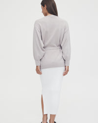 Luxury Maternity Maxi Skirt (White) 12
