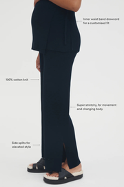 Knit Split Hem Pant II (Dark Navy) - LÉGOE HERITAGE