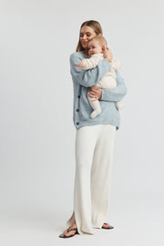 Knit Split Hem Pant II (Ivory)