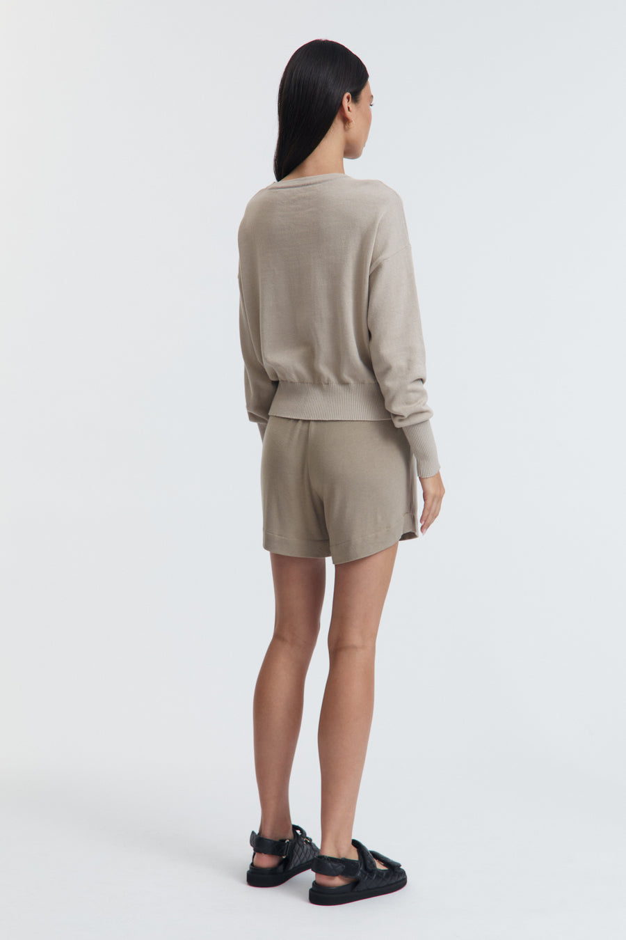 Lightweight Maternity Cardigan (Pebble) 7