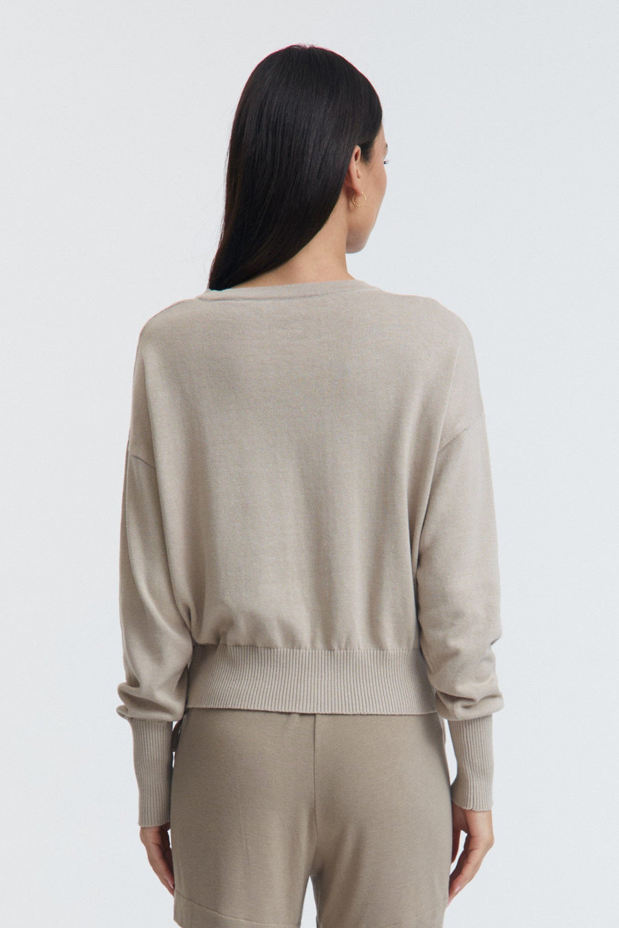 Lightweight Maternity Cardigan (Pebble) 9