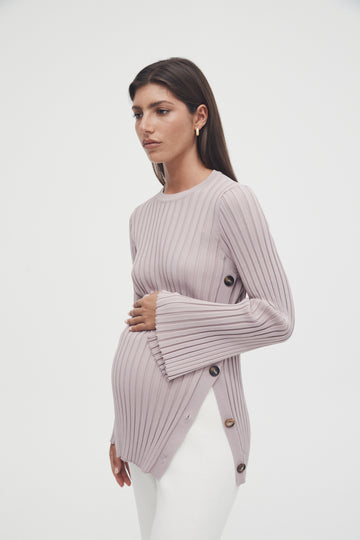 ASOS Maternity NURSING Wrap Over Jumper in Textured Stripe