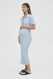 Luxury Maternity Dress (Sky) 4